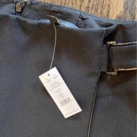 WHBM Leather Trimmed Skirt NWT 6 - Picture 3 of 4